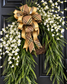 The Beaumont Luxe Swag Wreath | Timeless Greenery & Champagne Plaid
