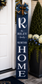 Luxury Navy Blue Monogram Wreath & Personalized Door Leaner Set | Custom Front Porch Decor | Fuzzy’s World
