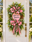 Home of a Survivor™ Pink & Leopard Luxury Wreath | Cancer Survivor Front Door Decor