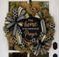 Luxury Personalized Wreath & Door Leaner Set | Custom Family Name Front Porch Decor