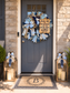 Luxury Blue & Beige Christian Mesh Wreath – “As For Me & My House” Front Door Decor | Fuzzy’s World