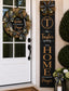 Luxury Personalized Wreath & Door Leaner Set | Custom Family Name Front Porch Decor