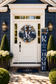 Luxury Navy Blue Monogram Wreath & Personalized Door Leaner Set | Custom Front Porch Decor | Fuzzy’s World