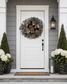 Luxury Home Sweet Home Mesh Wreath | Neutral Black, Gray & Leopard Front Door Wreath | Farmhouse Porch Decor