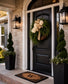 Luxury Greenery Hydrangea Front Door Wreath | Neutral Everyday Wreath | Farmhouse Door Decor | Handmade Entryway Wreath