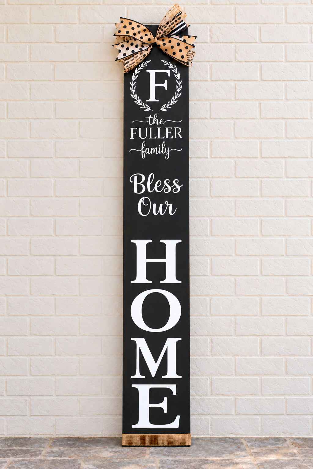 Luxury Personalized Porch Décor Set – Wreath, Door Leaner & Mailbox Swag