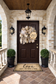 Luxury Neutral Burlap & Leopard Front Door Wreath | “Love Makes This House a Home” Designer Entryway Decor