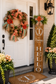 Luxury Coral Hello Wreath & Personalized Door Leaner Set | Custom Front Porch Decor | Fuzzy’s World