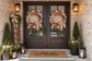 Luxury Peach & Sage Hello Door Wreath | Elegant Spring Summer Front Door Decor | Designer Entryway Wreath