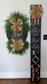 Blessed & Highly Favored Luxury Greenery Wreath | Interchangeable Holiday Bow Front Door Wreath | Black, Tan & Leopard Home Décor