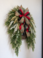 The Luxe Plaid Cascade Wreath | Red, Black & Designer Plaid Front Door Wreath