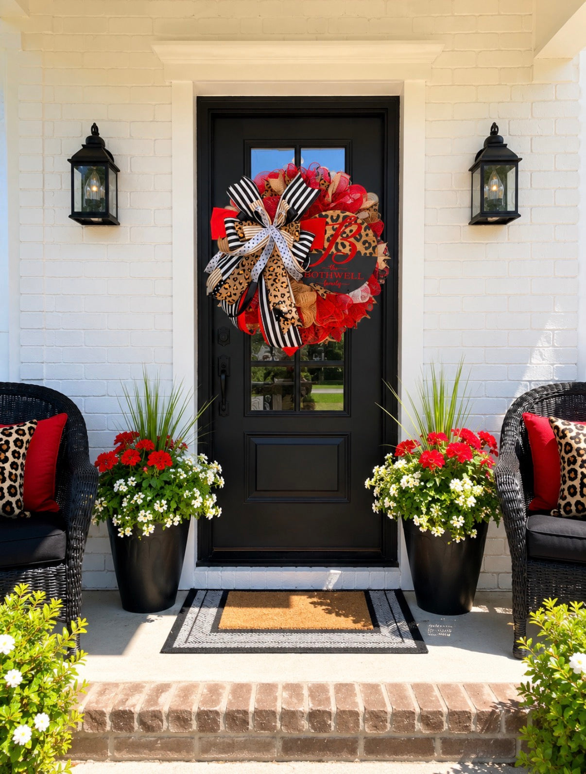 Red & Leopard Estate Wreath