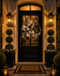 Luxury Black, Tan & Cream Home Sweet Home Wreath | Modern Front Door Decor | Fuzzy’s World