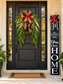 Personalized Front Door Wreath & Door Leaner Set – Bless Our Home