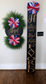 Blessed & Highly Favored Luxury Greenery Wreath | Interchangeable Holiday Bow Front Door Wreath | Black, Tan & Leopard Home Décor