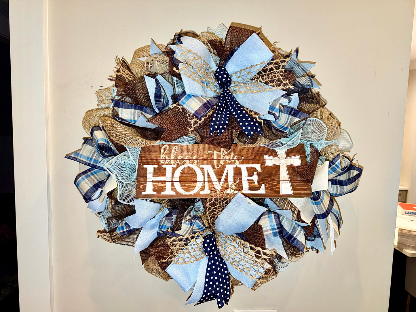 Luxury Mesh Front Door Wreath for Realtors | Closing Gift Idea | Designer Porch Decor (REALTORS ONLY)