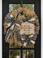Rustic Blessed Burlap Mesh Wreath | Luxury Black & Tan Front Door Wreath | Farmhouse Porch Decor