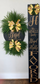 Blessed & Highly Favored Luxury Greenery Wreath | Interchangeable Holiday Bow Front Door Wreath | Black, Tan & Leopard Home Décor