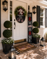 Roll Tide Luxury Porch Décor Set | Alabama-Inspired Wreath & HOME Door Leaner | Crimson Football Front Porch Decor