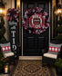 Inspired Roll Tide Football Wreath – Alabama Crimson Tide Door Decor – Luxury Game Day Front Door Wreath – Red Black White Porch Decor