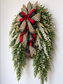 The Luxe Plaid Cascade Wreath | Red, Black & Designer Plaid Front Door Wreath