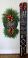 Blessed & Highly Favored Luxury Greenery Wreath | Interchangeable Holiday Bow Front Door Wreath | Black, Tan & Leopard Home Décor