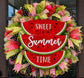 Watermelon Summer Wreath – Sweet Summer Time Door Hanger | Luxury Front Door Decor | Realtor Closing Gift | Outdoor Porch Decor