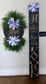 Blessed & Highly Favored Luxury Greenery Wreath | Interchangeable Holiday Bow Front Door Wreath | Black, Tan & Leopard Home Décor