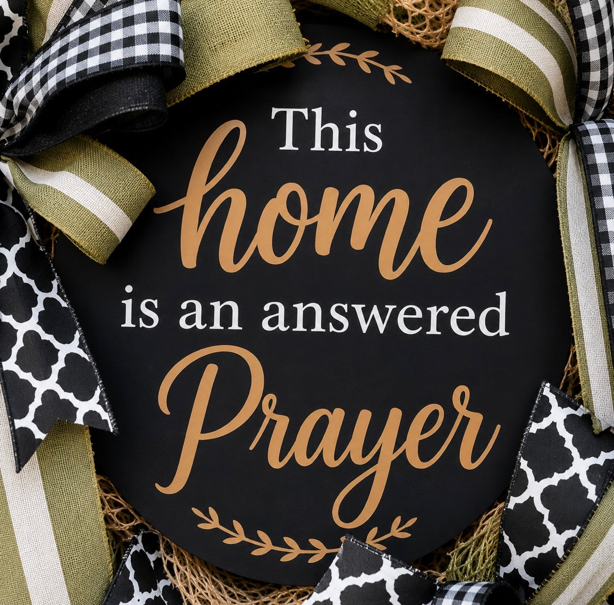 Luxury Personalized Wreath & Door Leaner Set | Custom Family Name Front Porch Decor