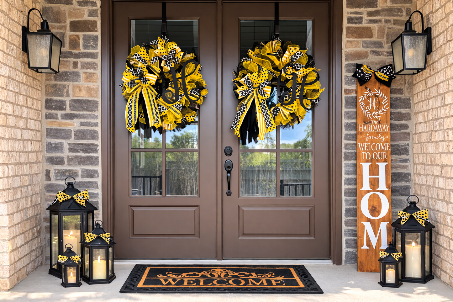 Bold Luxe Monogram Wreath Set